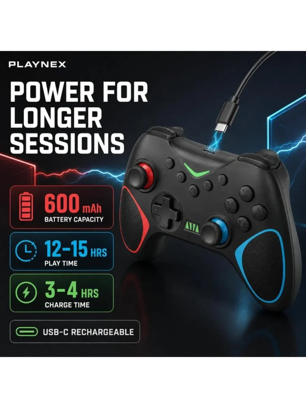 2 Pack Wireless Game Controllers for Nintendo Switch & PC - Enhanced Gaming